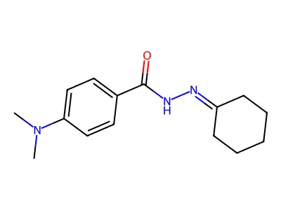 N'-cyclohexylidene-4-(dimethylamino)benzohydrazide structure