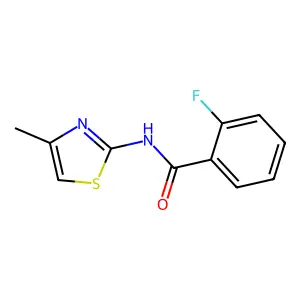 2-Fluoro-N-(4-methyl-1,3-thiazol-2-yl)benzamide structure