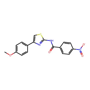 N-[4-(4-methoxyphenyl)-1,3-thiazol-2-yl]-4-nitrobenzamide structure