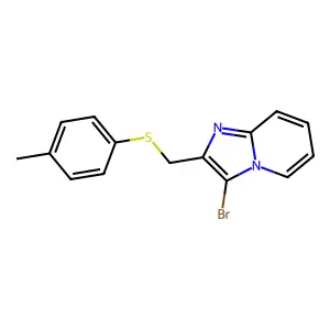 3-Bromo-2-((p-tolylthio)methyl)imidazo[1,2-a]pyridine structure