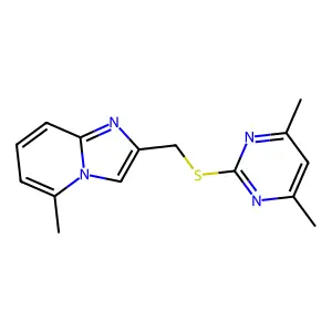 2-[(4,6-Dimethylpyrimidin-2-yl)sulfanylmethyl]-5-methylimidazo[1,2-a]pyridine structure