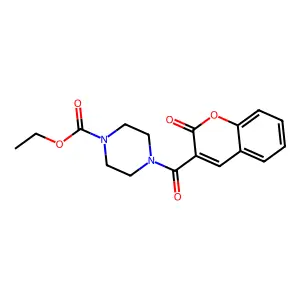 ethyl 4-(2-oxo-2H-chromene-3-carbonyl)piperazine-1-carboxylate structure