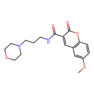 6-methoxy-N-[3-(morpholin-4-yl)propyl]-2-oxo-2H-chromene-3-carboxamide structure