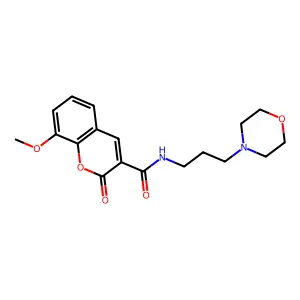 8-methoxy-N-(3-morpholinopropyl)-2-oxo-2H-chromene-3-carboxamide structure