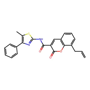 8-allyl-N-(5-methyl-4-phenylthiazol-2-yl)-2-oxo-2H-chromene-3-carboxamide structure
