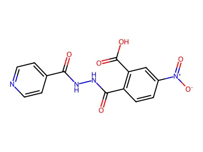5-nitro-2-[(pyridine-4-carbonylamino)carbamoyl]benzoic Acid structure