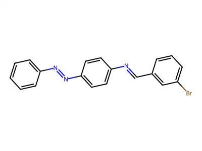1-(3-bromophenyl)-N-(4-phenyldiazenylphenyl)methanimine structure