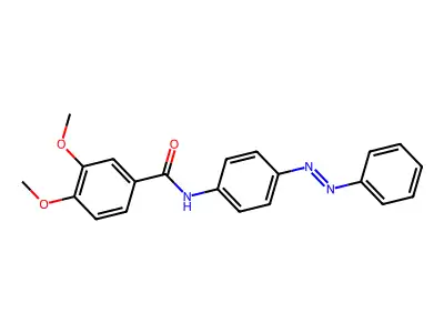 Benzamide, 3,4-dimethoxy-N-[4-(2-phenyldiazenyl)phenyl]- structure