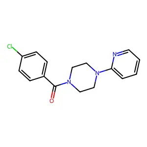 (4-Chlorophenyl)-[4-(2-pyridinyl)-1-piperazinyl]methanone structure
