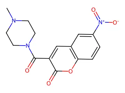 3-(4-methylpiperazine-1-carbonyl)-6-nitro-2H-chromen-2-one structure