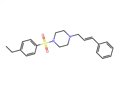 1-[(4-Ethylphenyl)sulfonyl]-4-(3-phenyl-2-propen-1-yl)piperazine structure