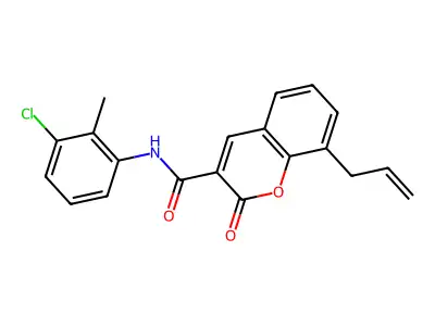 8-allyl-N-(3-chloro-2-methylphenyl)-2-oxo-2H-chromene-3-carboxamide structure