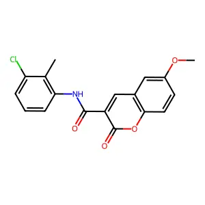 N-(3-chloro-2-methylphenyl)-6-methoxy-2-oxo-2H-chromene-3-carboxamide structure