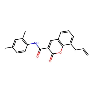 N-(2,4-dimethylphenyl)-2-oxo-8-(prop-2-en-1-yl)-2H-chromene-3-carboxamide structure