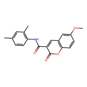 N-(2,4-dimethylphenyl)-6-methoxy-2-oxo-2H-chromene-3-carboxamide structure