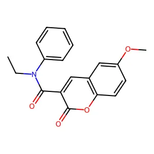 N-ethyl-6-methoxy-2-oxo-N-phenyl-2H-chromene-3-carboxamide structure