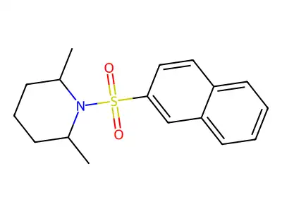 2,6-Dimethyl-1-(2-naphthylsulfonyl)piperidine structure