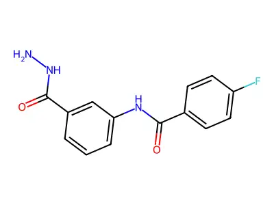 4-fluoro-N-[3-(hydrazinecarbonyl)phenyl]benzamide structure