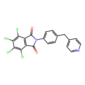 4,5,6,7-Tetrachloro-2-[4-(pyridin-4-ylmethyl)phenyl]isoindole-1,3-dione structure