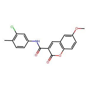 N-(3-chloro-4-methylphenyl)-6-methoxy-2-oxo-2H-chromene-3-carboxamide structure