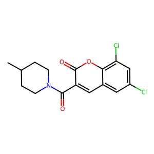 6,8-Dichloro-3-[(4-methylpiperidyl)carbonyl]chromen-2-one structure