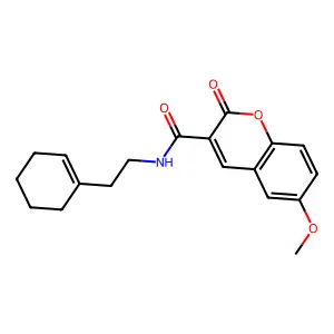 N-[2-(cyclohex-1-en-1-yl)ethyl]-6-methoxy-2-oxo-2H-chromene-3-carboxamide structure