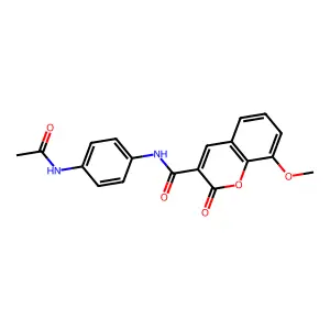 N-(4-acetamidophenyl)-8-methoxy-2-oxo-2H-chromene-3-carboxamide structure
