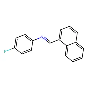 Benzenamine, 4-fluoro-N-(1-naphthalenylmethylene)- structure
