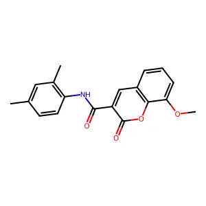 N-(2,4-dimethylphenyl)-8-methoxy-2-oxo-2H-chromene-3-carboxamide structure