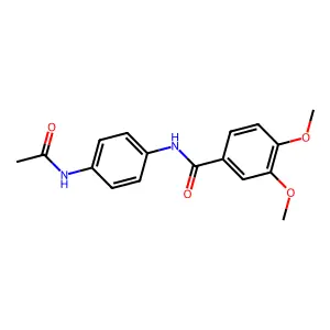 N-(4-acetamidophenyl)-3,4-dimethoxybenzamide structure