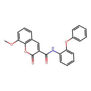 8-methoxy-2-oxo-N-(2-phenoxyphenyl)chromene-3-carboxamide structure