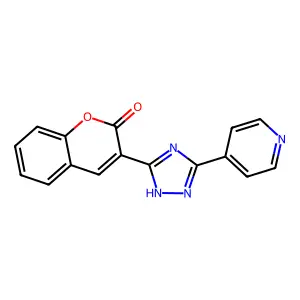 Chromen-2-one, 3-(5-pyridin-4-yl-4H-[1,2,4]triazol-3-yl)- structure