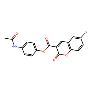 4-acetamidophenyl 6-bromo-2-oxo-2H-chromene-3-carboxylate structure