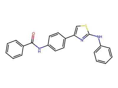 N-(4-(2-(phenylamino)thiazol-4-yl)phenyl)benzamide structure