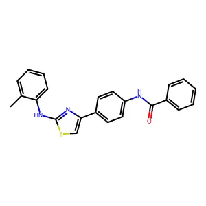 N-(4-(2-(o-tolylamino)thiazol-4-yl)phenyl)benzamide structure