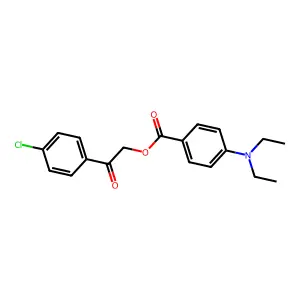 2-(4-Chlorophenyl)-2-oxoethyl 4-(diethylamino)benzoate structure