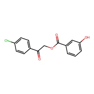 2-(4-Chlorophenyl)-2-oxoethyl 3-hydroxybenzoate structure
