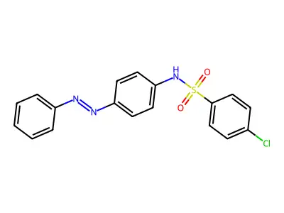 Benzenesulfonamide, 4-chloro-N-[4-(2-phenyldiazenyl)phenyl]- structure