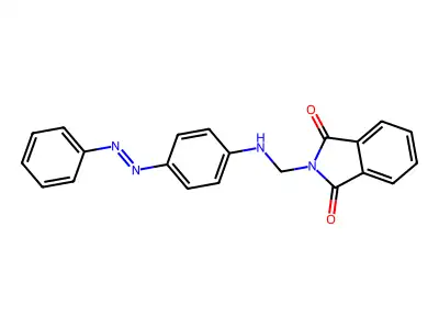 2-({[4-(phenyldiazenyl)phenyl]amino}methyl)-1H-isoindole-1,3(2H)-dione structure