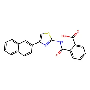 2-[(4-naphthalen-2-yl-1,3-thiazol-2-yl)carbamoyl]benzoic Acid structure
