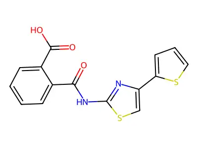 N-(4-Thiophen-2-yl-thiazol-2-yl)-phthalamic acid structure