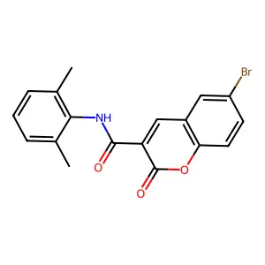 6-bromo-N-(2,6-dimethylphenyl)-2-oxo-2H-chromene-3-carboxamide structure
