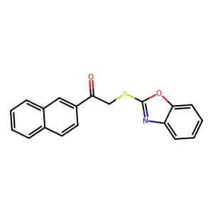2-[(Benzoxazole-2-ylthio)acetyl]naphthalene structure