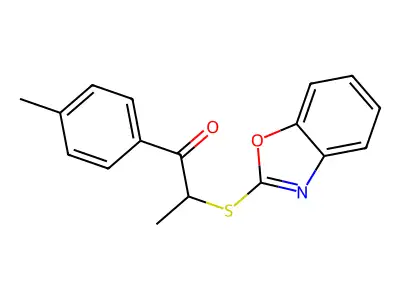 2-(1,3-Benzoxazol-2-ylsulfanyl)-1-(4-methylphenyl)propan-1-one structure