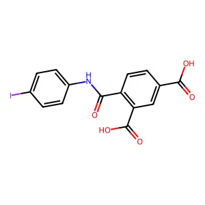 4-[(4-Iodoanilino)carbonyl]isophthalic acid structure