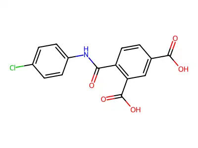 4-[(4-chlorophenyl)carbamoyl]benzene-1,3-dicarboxylic Acid structure