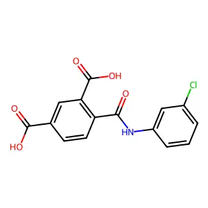 4-[(3-chlorophenyl)carbamoyl]benzene-1,3-dicarboxylic Acid structure