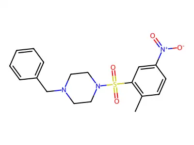 1-Benzyl-4-(2-methyl-5-nitrobenzenesulfonyl)piperazine structure