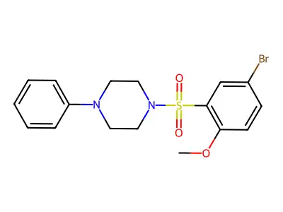 1-(5-Bromo-2-methoxyphenyl)sulfonyl-4-phenylpiperazine structure