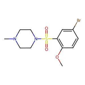1-((5-Bromo-2-methoxyphenyl)sulfonyl)-4-methylpiperazine structure